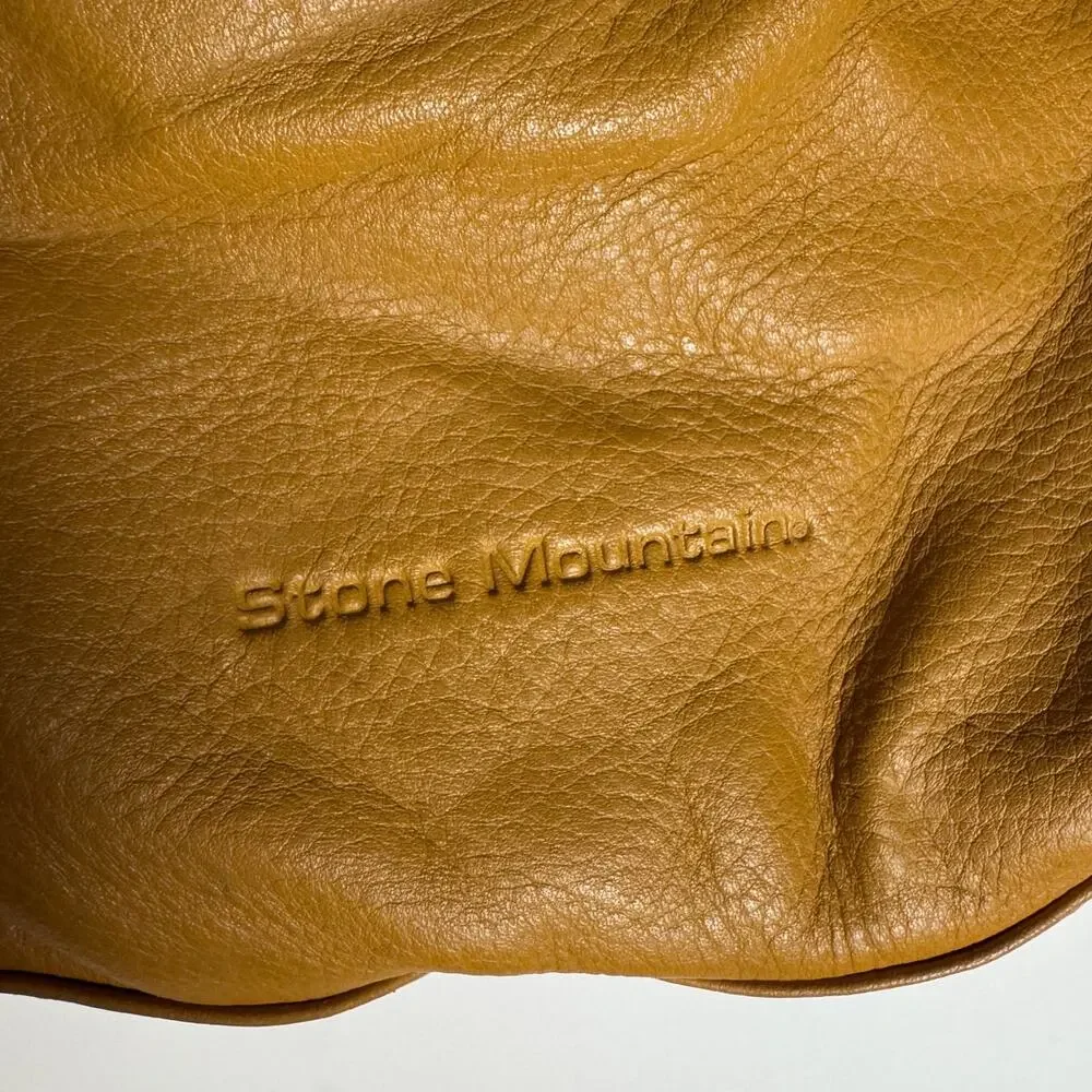 Stone Mountain Tan Brown Leather Boho Shoulder Bag - Picture 4 of 11